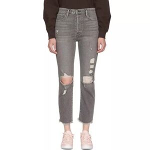 Frame • Le Original • High-Waist Raw Edge Jeans • Cold Ash • Size 25